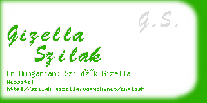 gizella szilak business card